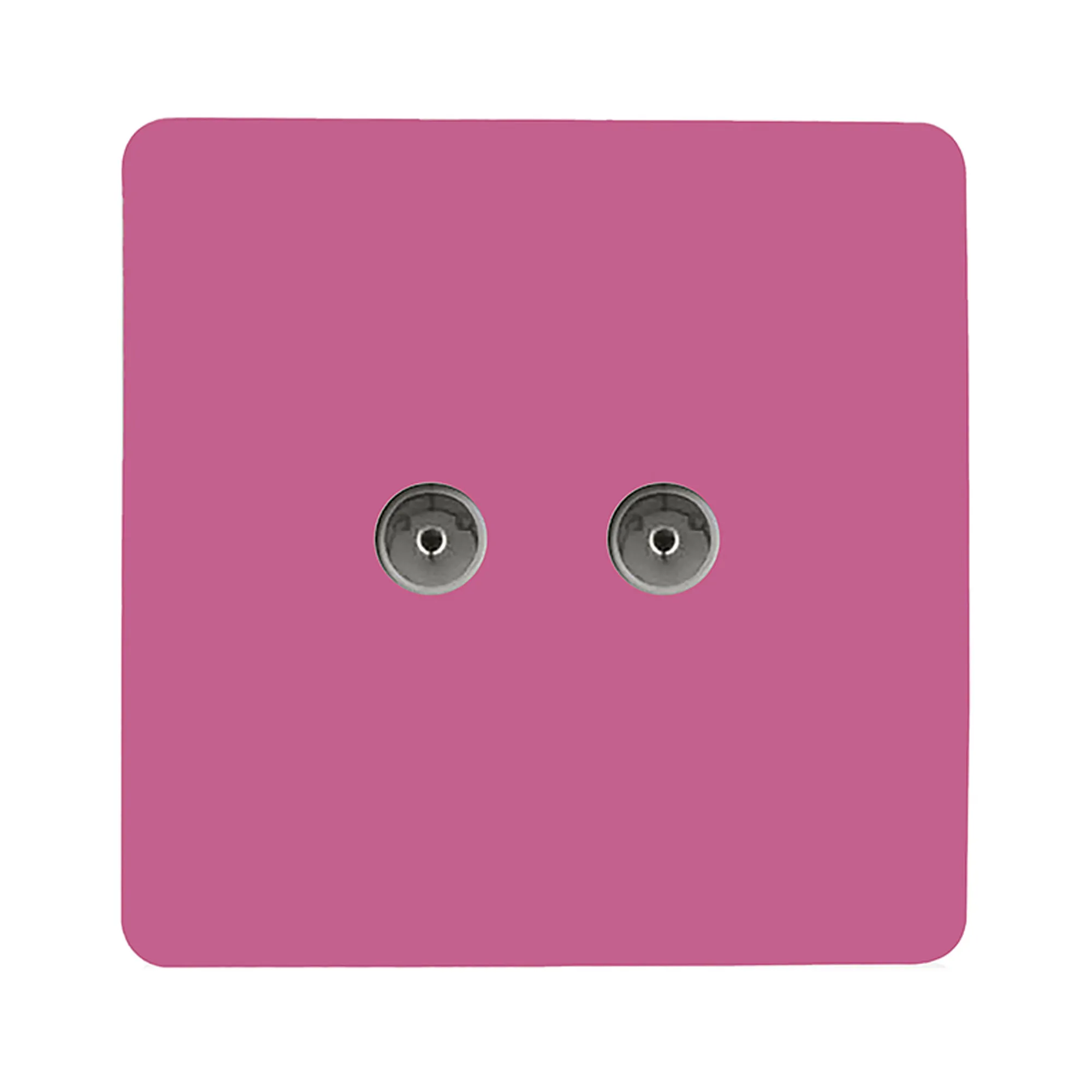 Twin TV Co-Axial Outlet Pink